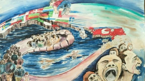 Zorunlu Göçler ve Mültecilik Konulu Resim Yarışmasında Türkiye Üçüncüsü 