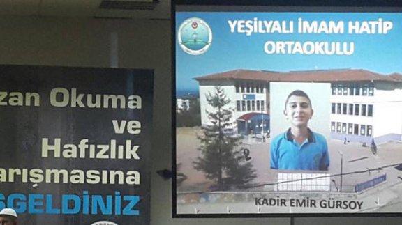 İlçemiz, Trabzon İmam Hatip Ortaokulları Arası Hafızlık Yarışmasında, Trabzon 1. si Oldu.